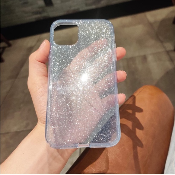 JJGoo iPhone 11 Case, BLUE GLITTER, Flexible Cases for Women Girls (6.1 inch) - Picture 2 of 7